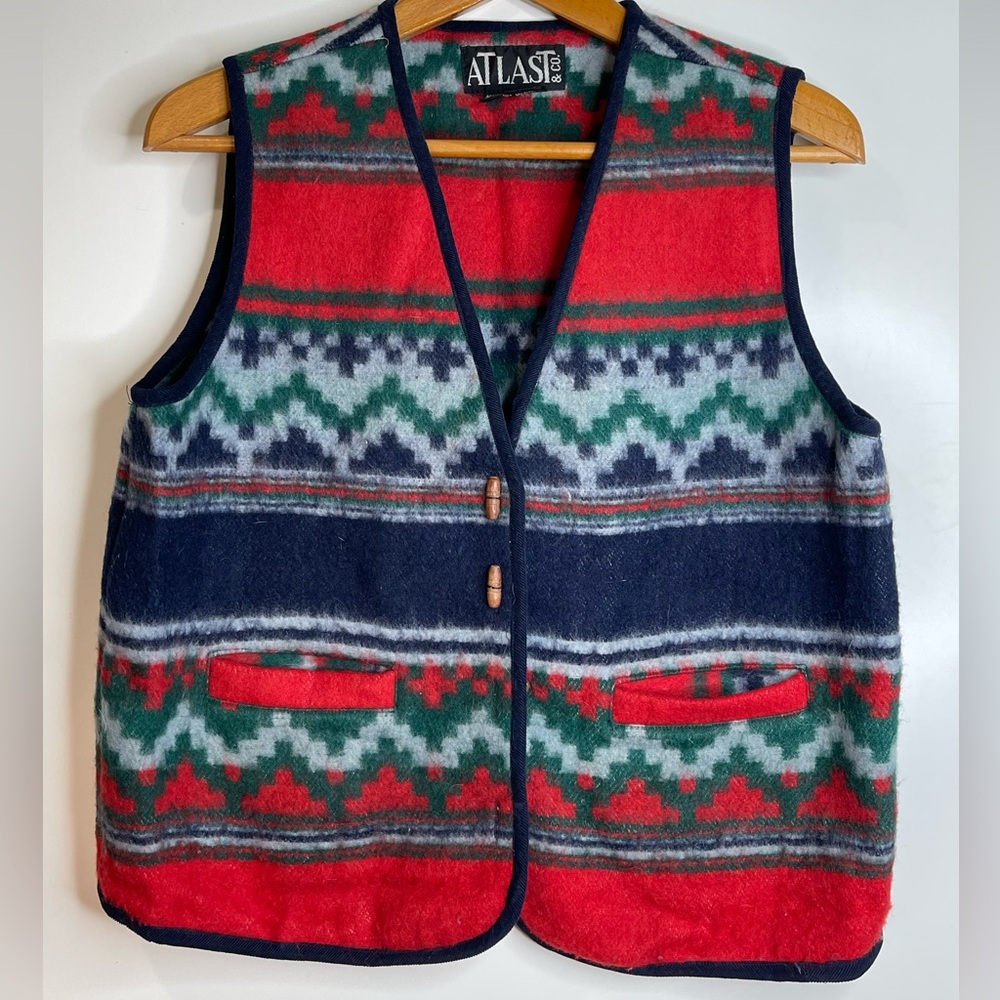 ⭐️At Last & Co Vintage Aztec Tribal Wool Vest